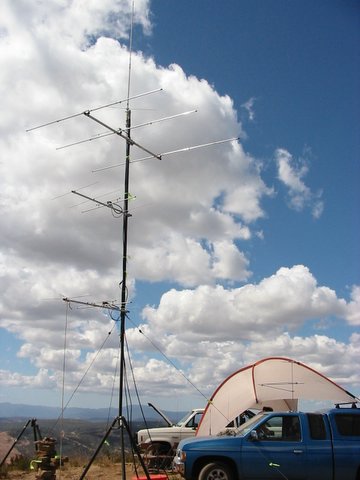 mast with antennas