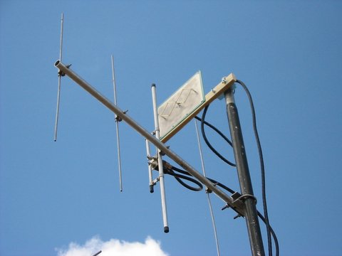 close up of panel antenna