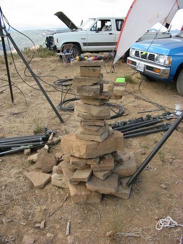 pillar of stacked up rocks