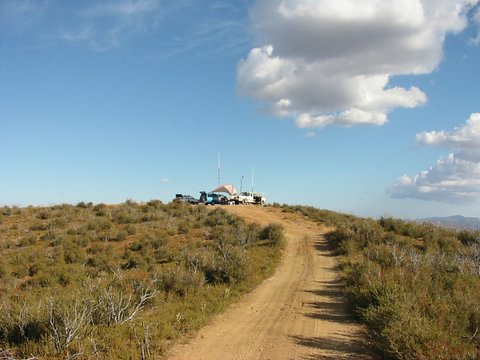 looking east toward the set up