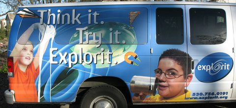 side view of Explorit van - Think It Try It Explorit